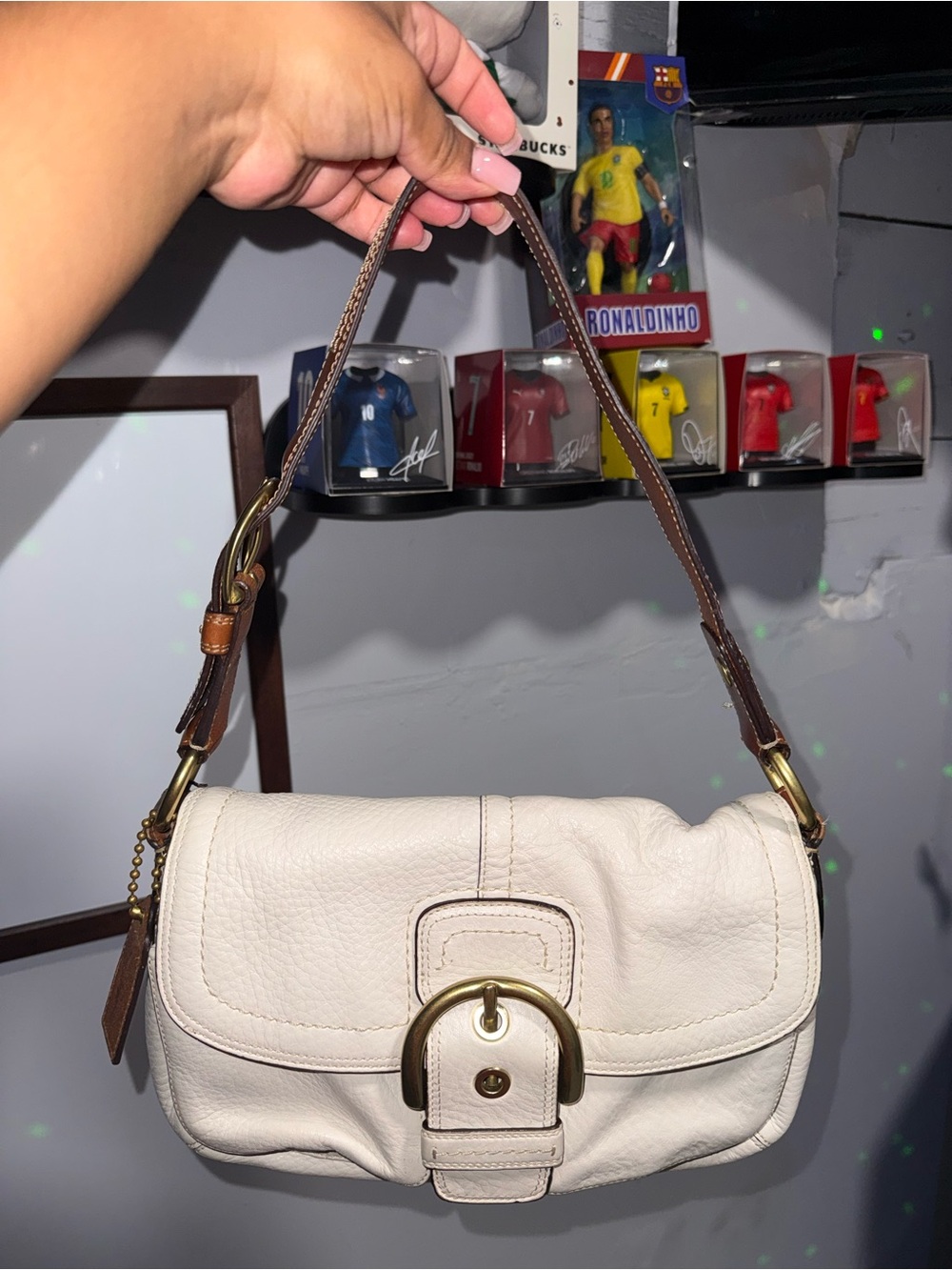 vintage coach pebbled leather soho
